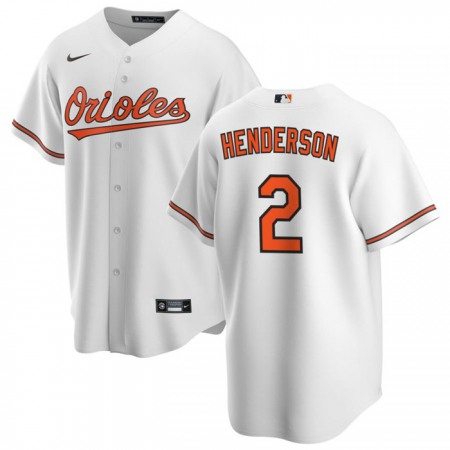 Youth Baltimore Orioles #2 Gunnar Henderson White Cool Base Stitched Jersey